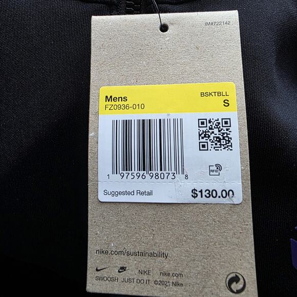 Nike Kobe Bryant Logo Black Purple Full Zip Track Jacket Brand New Sz Small - Picture 5 of 5